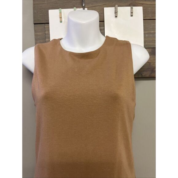 Nuuds Crewneck Sleeveless Heather Mocha/coffee Thong Bodysuit Snaps Medium NWOT - Picture 2 of 12